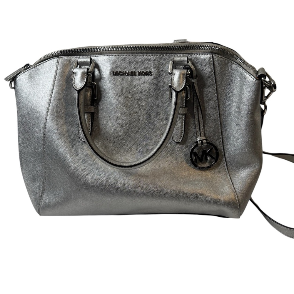 Michael Kors Metallic Silver Satchel